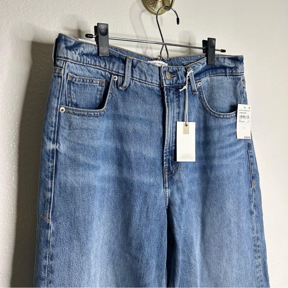 NWT Good American Good Standard Baggy Straight Leg Slouchy Jean 100% Cotton 6/28 - Picture 10 of 16
